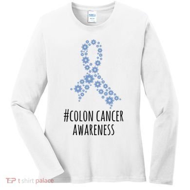 Colon Cancer Awareness Ribbon Women's Long Sleeve Shirt