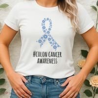 Colon Cancer Awareness Ribbon Women's T-Shirt thumb 2
