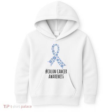 Colon Cancer Awareness Ribbon Kids Hoodie