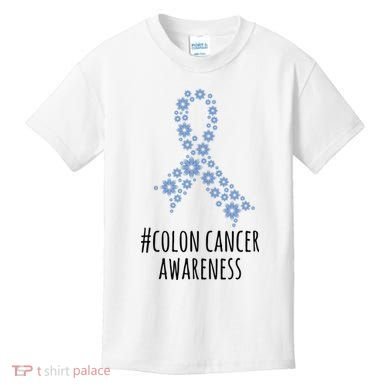 Colon Cancer Awareness Ribbon Kids T-Shirt