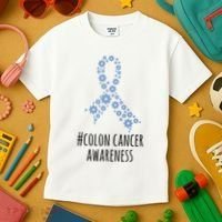 Colon Cancer Awareness Ribbon Kids T-Shirt thumb 3