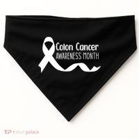 Colon Cancer Awareness Month Black USA-Made Doggie Bandana thumb 0
