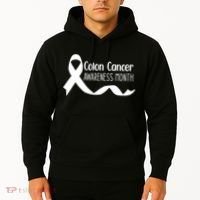 Colon Cancer Awareness Month Black Hoodie thumb 2