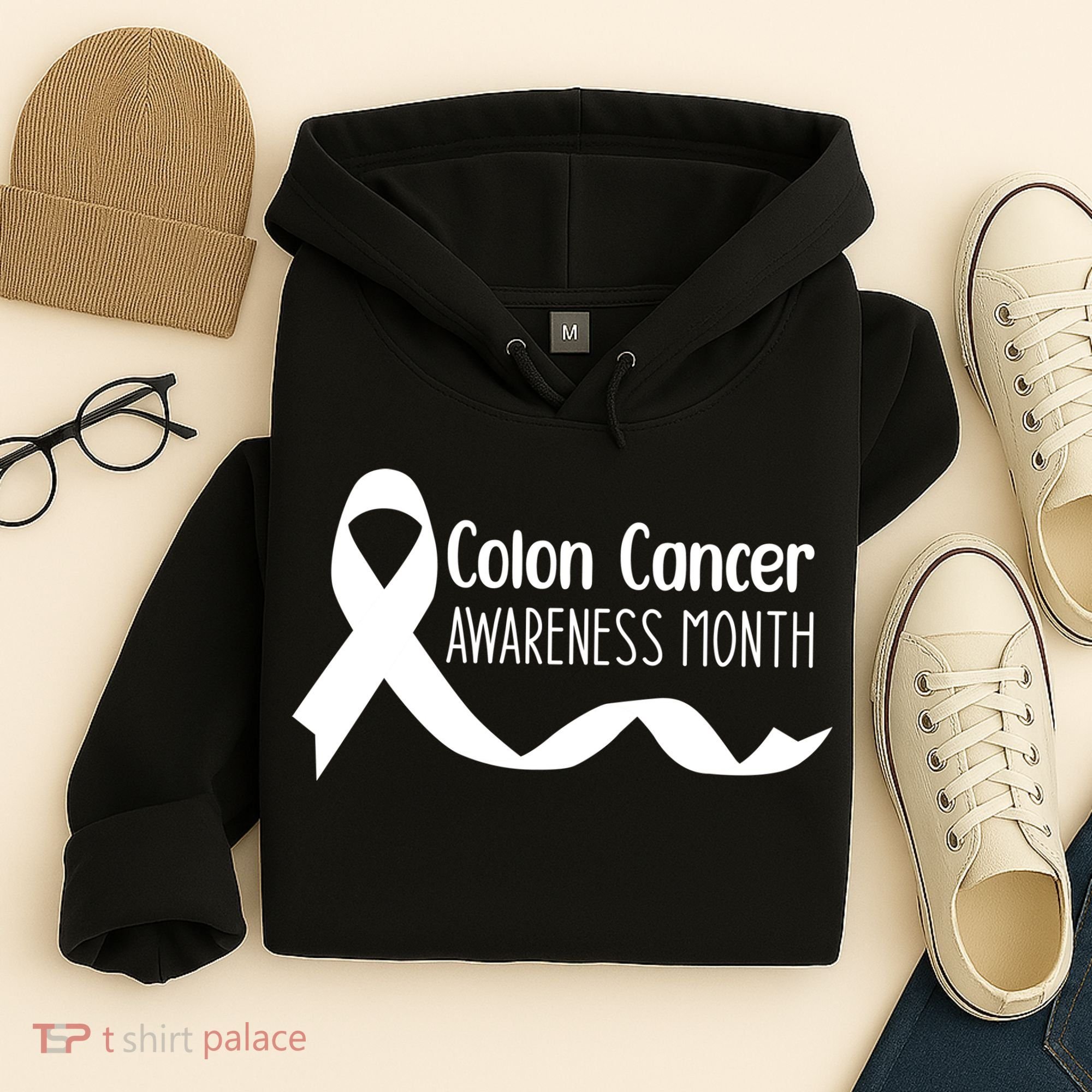 Colon Cancer Awareness Month Black Hoodie