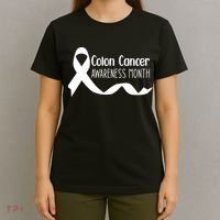 Colon Cancer Awareness Month Black T-Shirt thumb 4