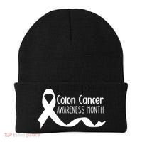 Colon Cancer Awareness Month Black Beanie thumb 0