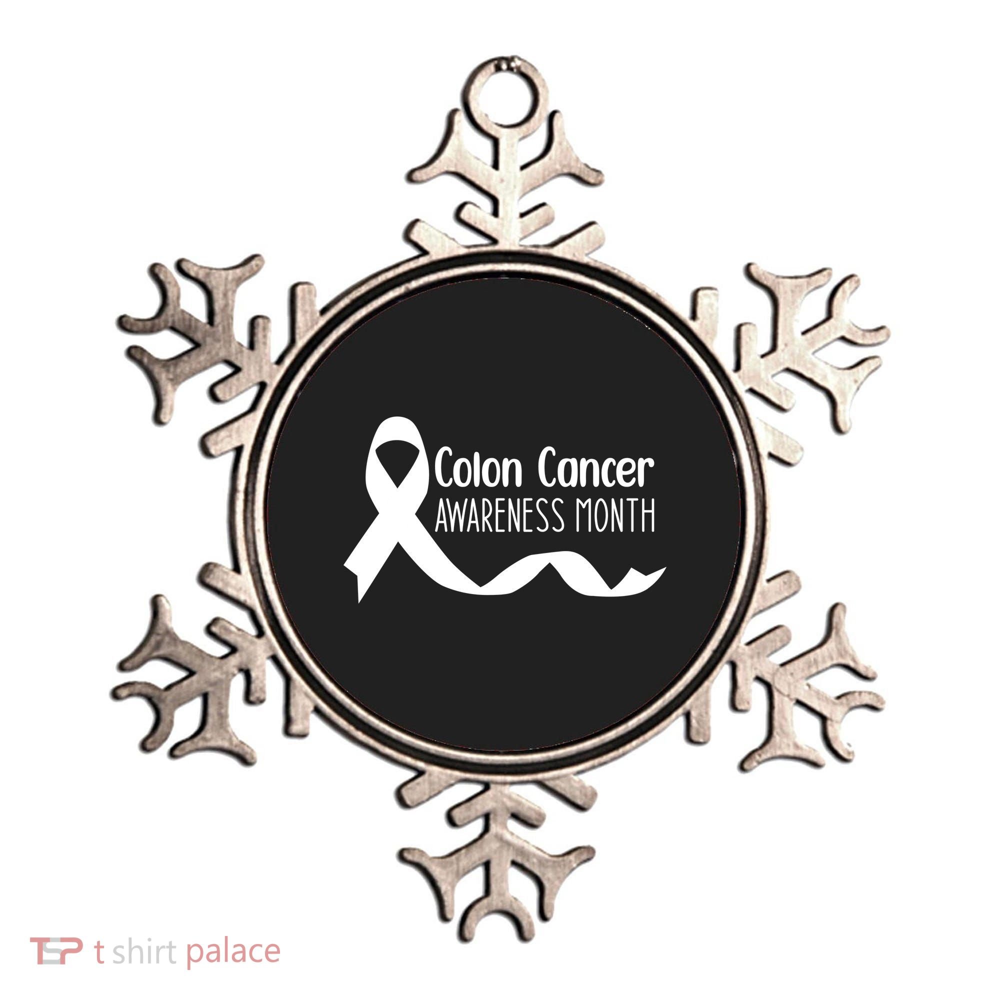 Colon Cancer Awareness Month Black Ornament