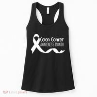 Colon Cancer Awareness Month Black Women's Tank Top thumb 0