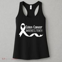 Colon Cancer Awareness Month Black Women's Tank Top thumb 3