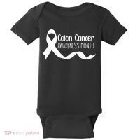 Colon Cancer Awareness Month Black Baby Bodysuit thumb 0