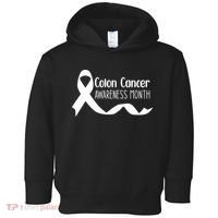 Colon Cancer Awareness Month Black Toddler Hoodie thumb 0