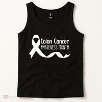 Colon Cancer Awareness Month Black Tank Top thumb 2