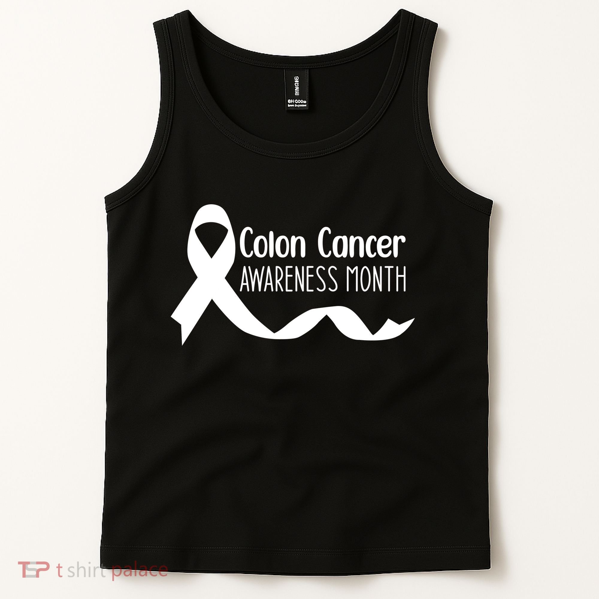 Colon Cancer Awareness Month Black Tank Top