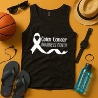Colon Cancer Awareness Month Black Tank Top thumb 4