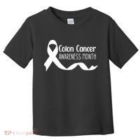 Colon Cancer Awareness Month Black Toddler T-Shirt thumb 0