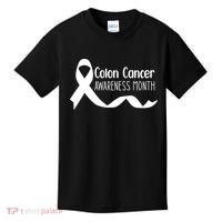 Colon Cancer Awareness Month Black Kids T-Shirt thumb 0