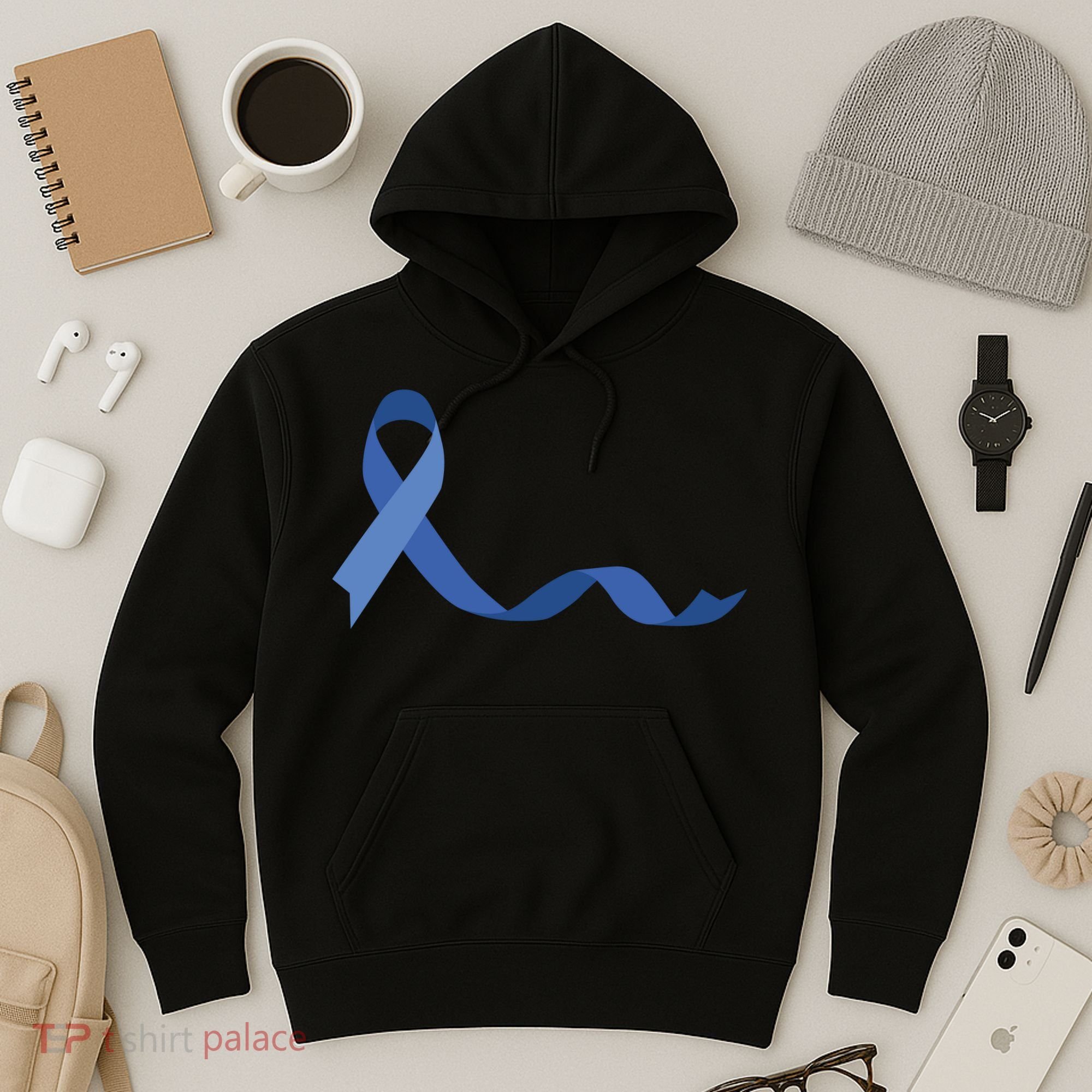 Colon Cancer Awareness Ribbon Hoodie