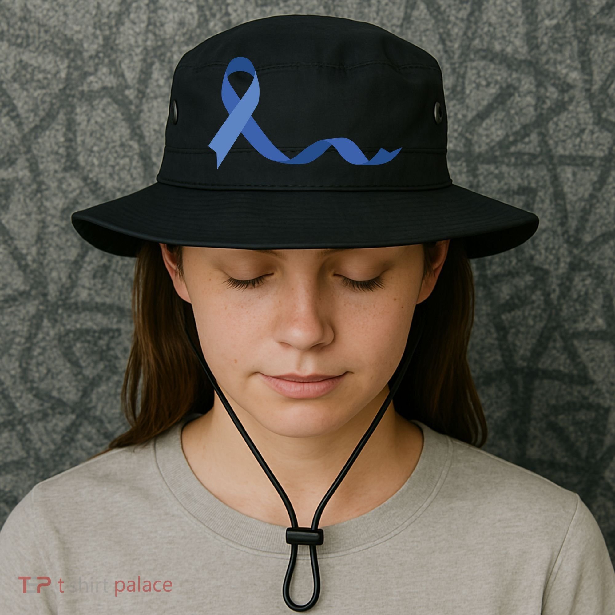 Colon Cancer Awareness Ribbon Bucket Hat