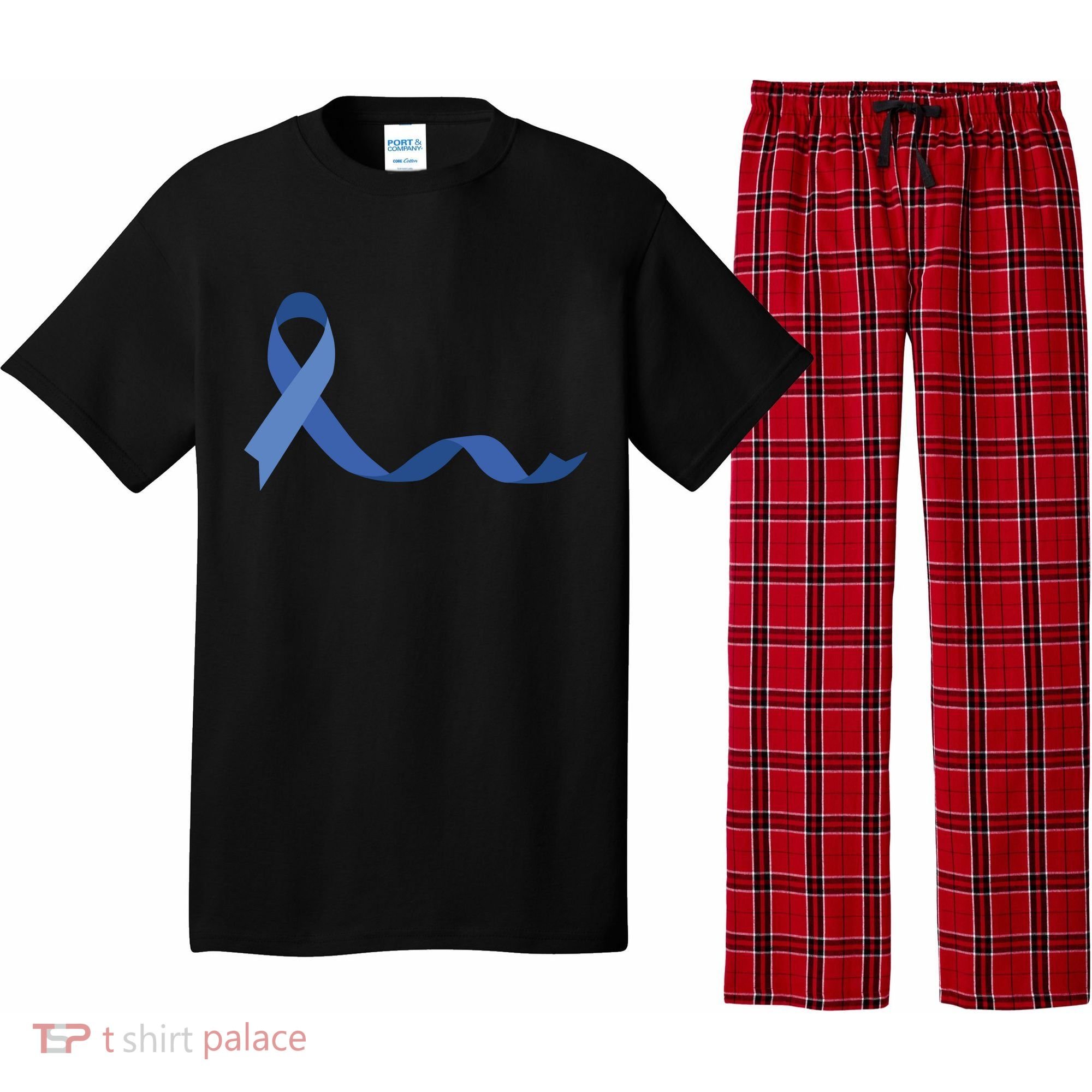 Colon Cancer Awareness Ribbon Pajama Set