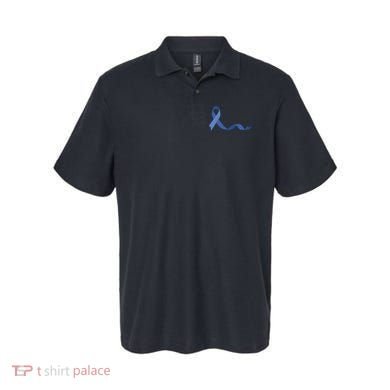 Colon Cancer Awareness Ribbon Polo