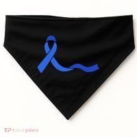 Colon Cancer Awareness Ribbon USA-Made Doggie Bandana thumb 0