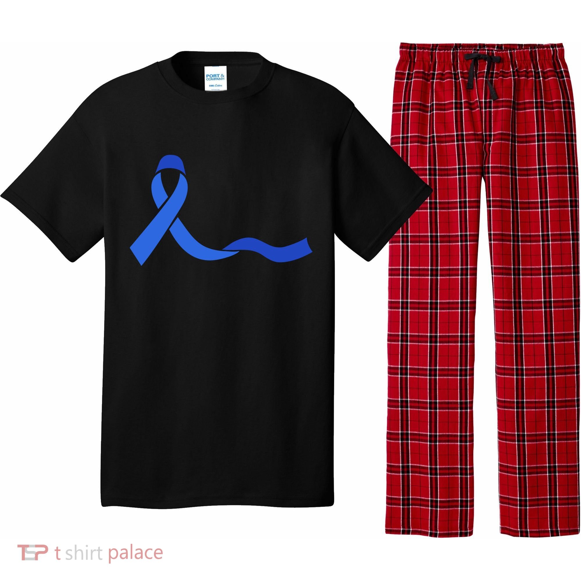 Colon Cancer Awareness Ribbon Pajama Set
