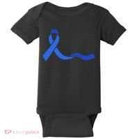 Colon Cancer Awareness Ribbon Baby Bodysuit thumb 0