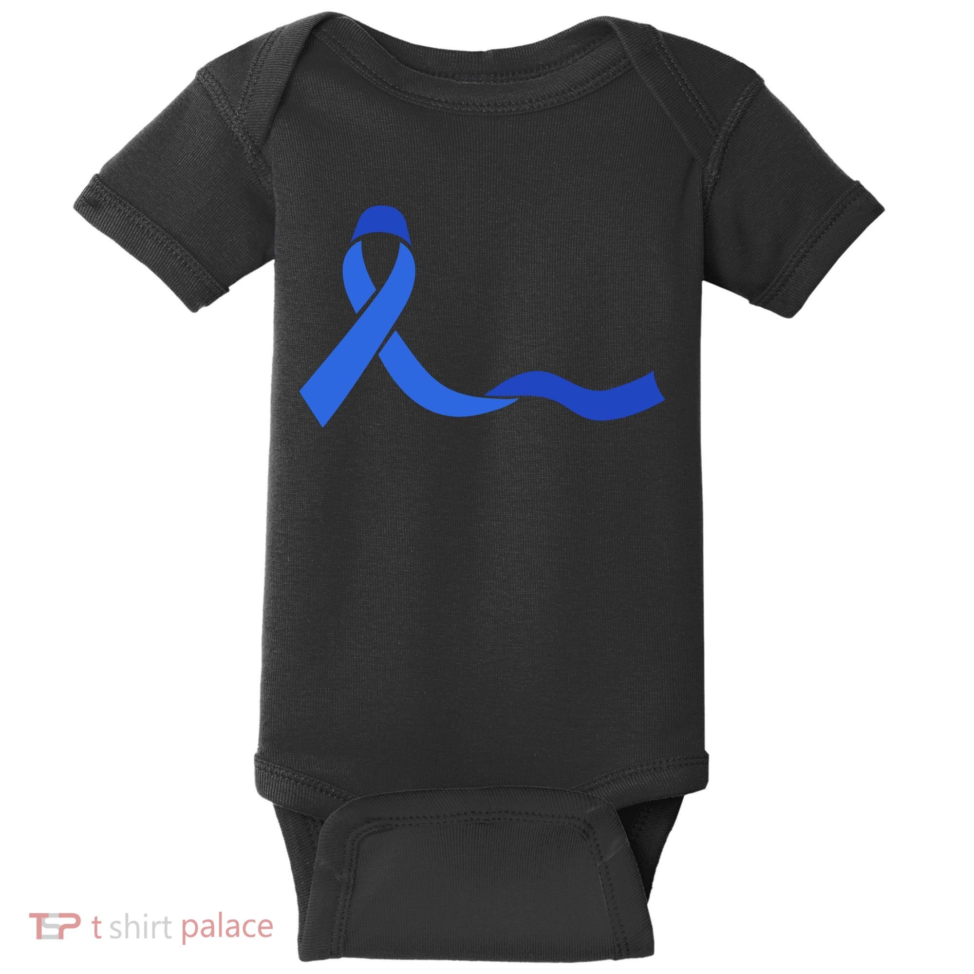Colon Cancer Awareness Ribbon Baby Bodysuit
