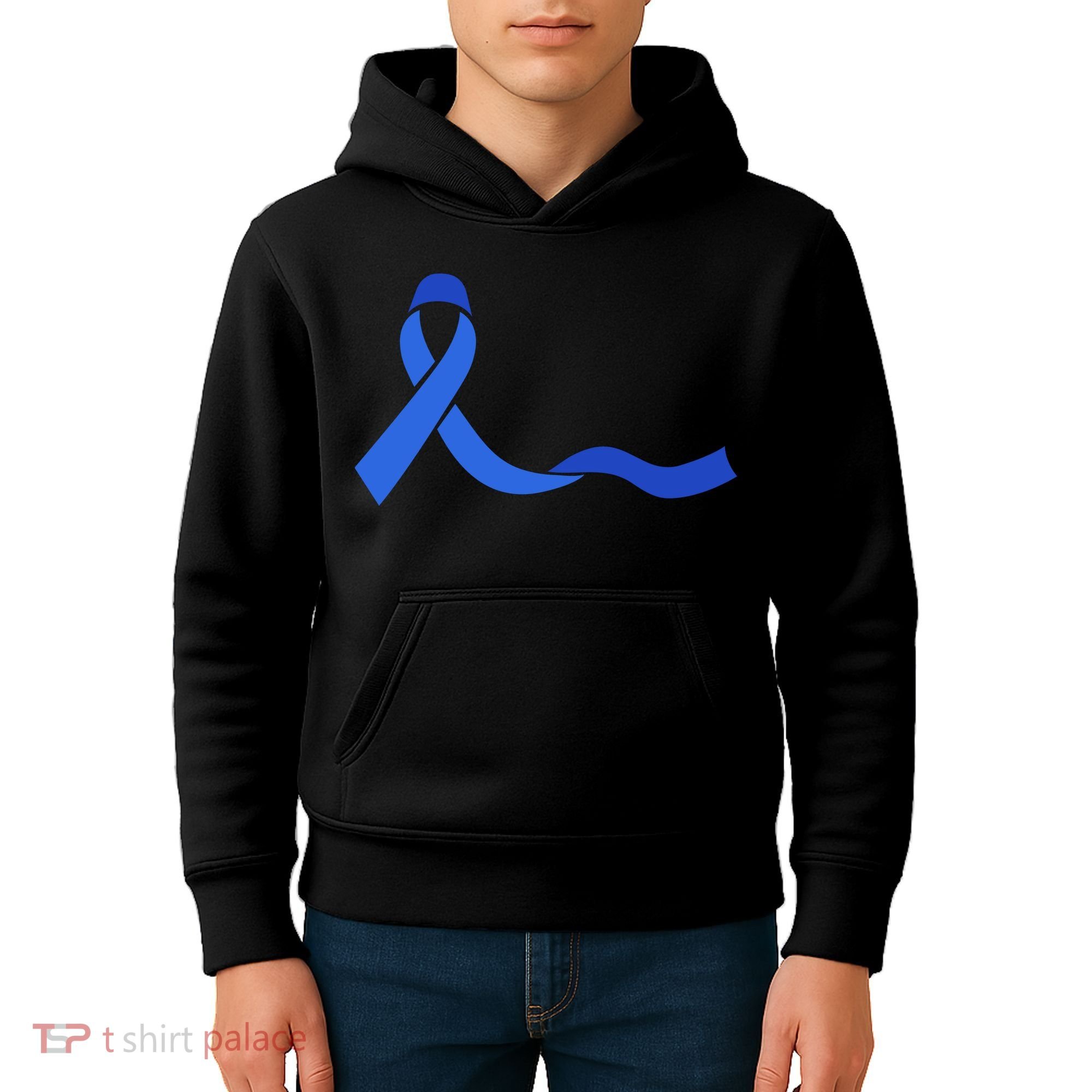 Colon Cancer Awareness Ribbon Kids Hoodie