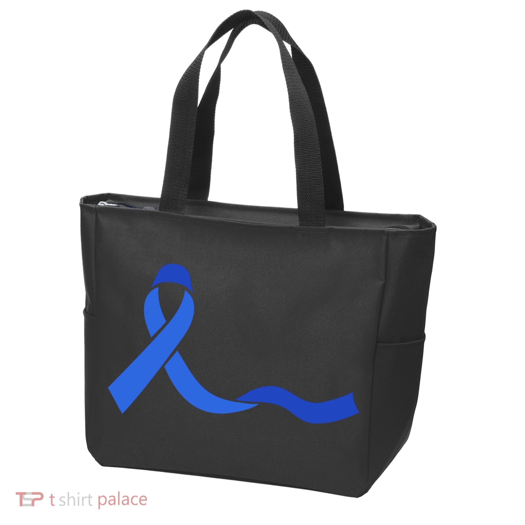 Colon Cancer Awareness Ribbon Tote Bag