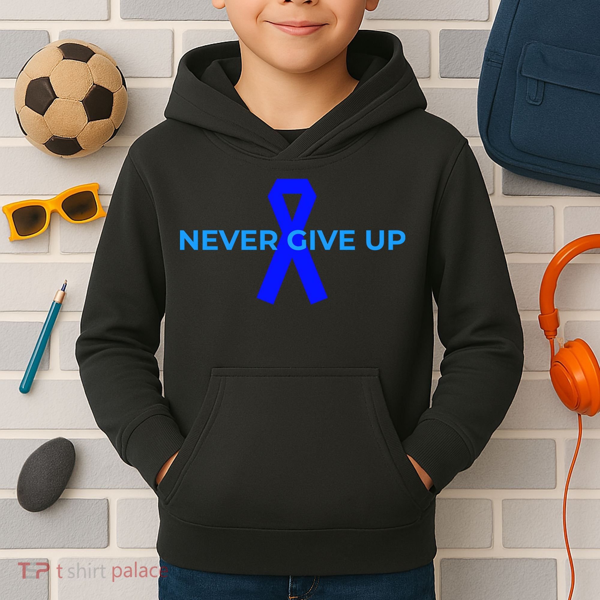 Colon Cancer Awareness Ribbons Kids Hoodie