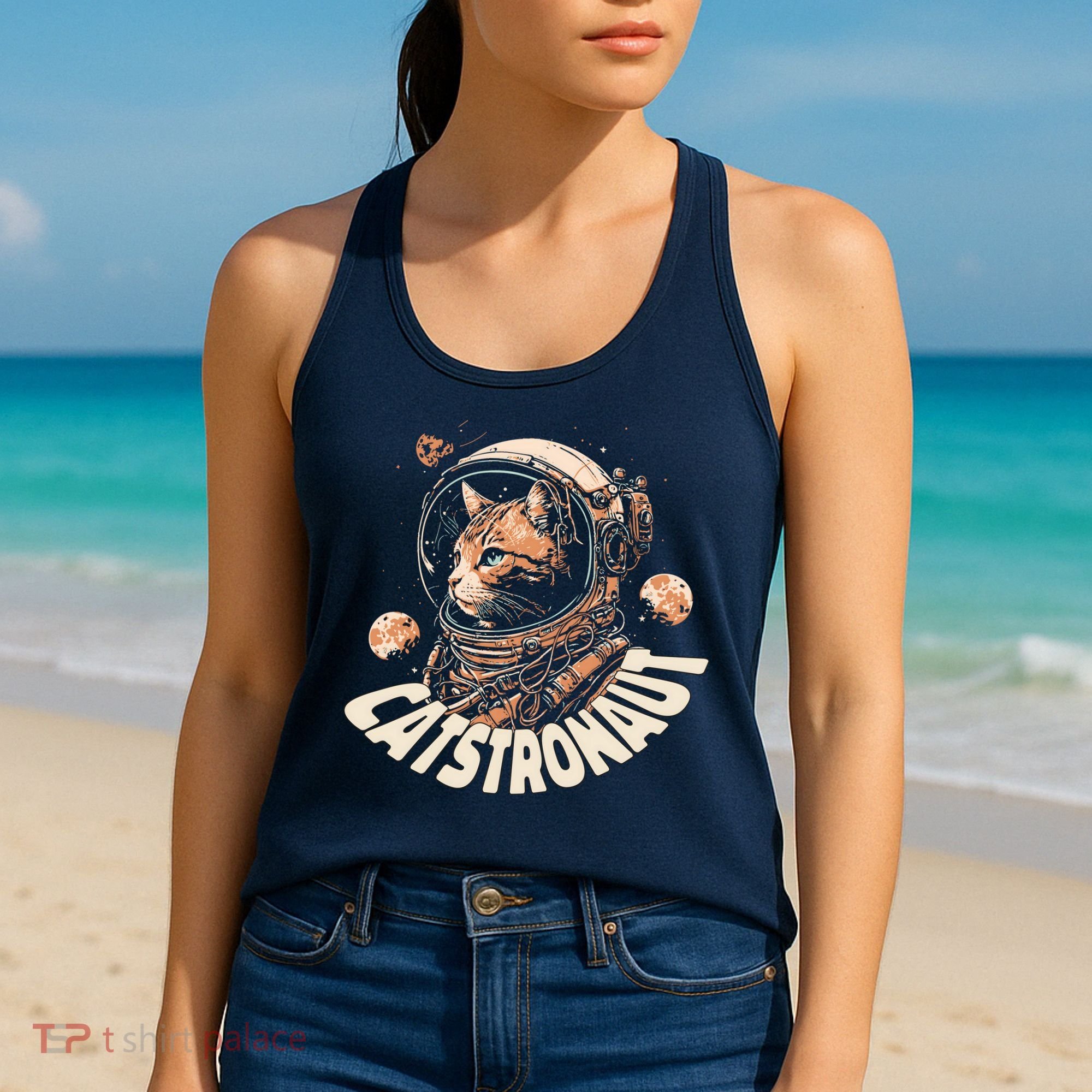 Catstronaut Cat Animal Astronaut Women's Tank Top