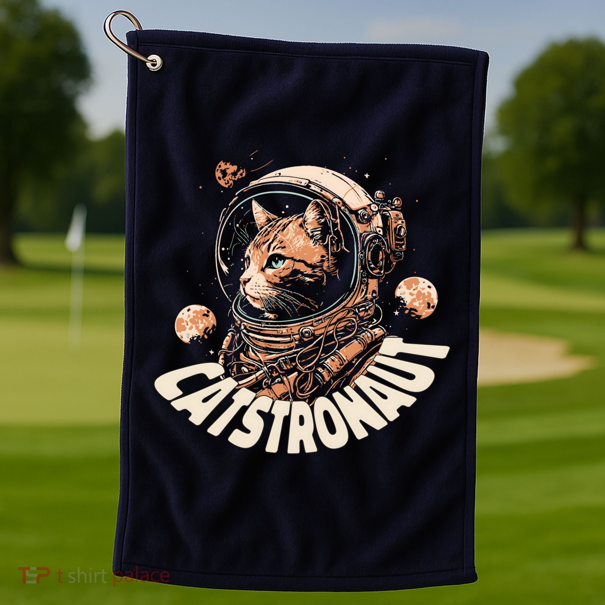 Catstronaut Cat Animal Astronaut Golf Towel