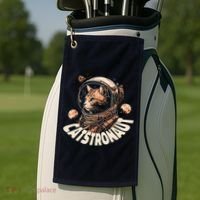Catstronaut Cat Animal Astronaut Golf Towel thumb 2