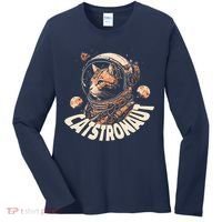 Catstronaut Cat Animal Astronaut Women's Long Sleeve Shirt thumb 0