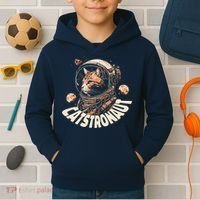 Catstronaut Cat Animal Astronaut Kids Hoodie thumb 2