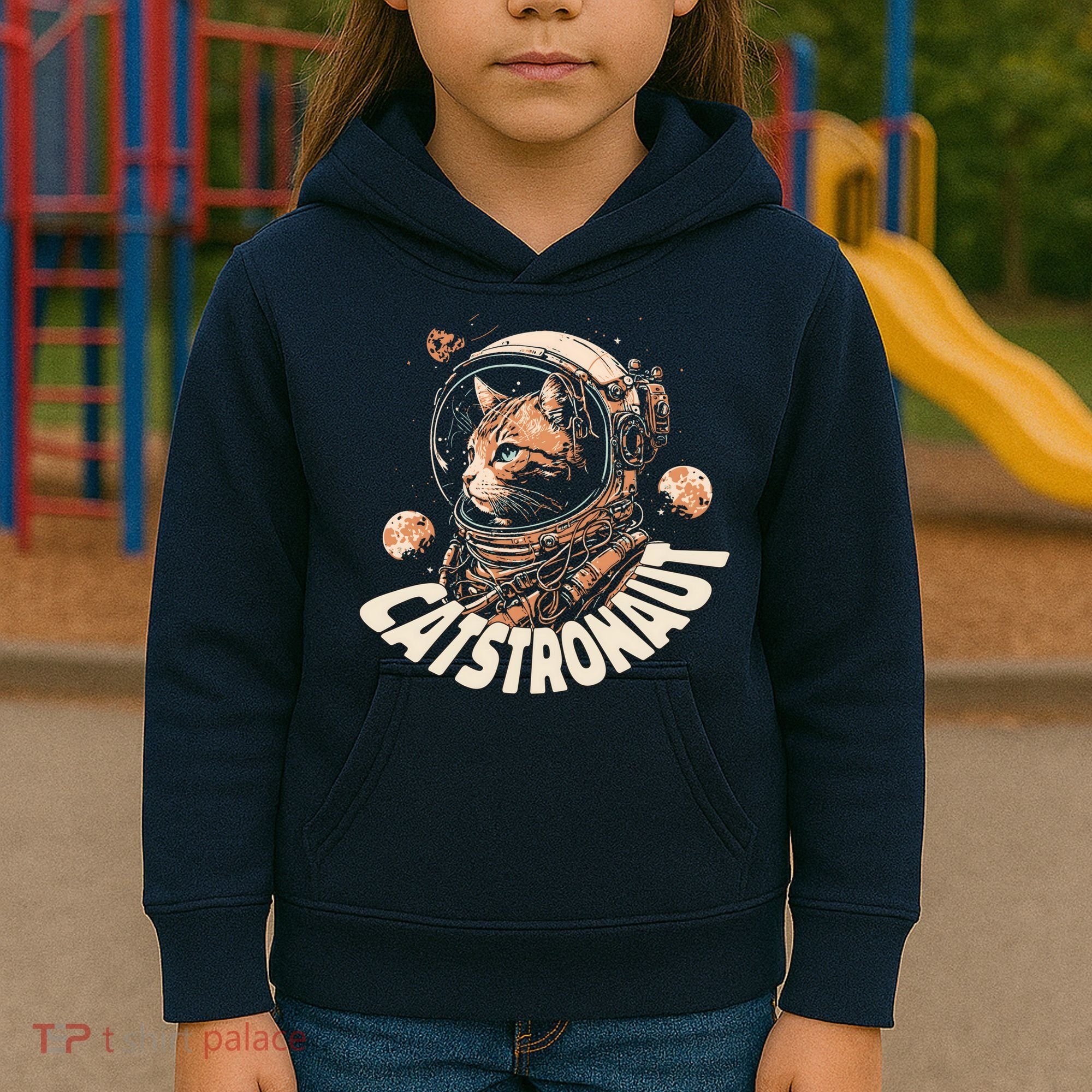 Catstronaut Cat Animal Astronaut Kids Hoodie