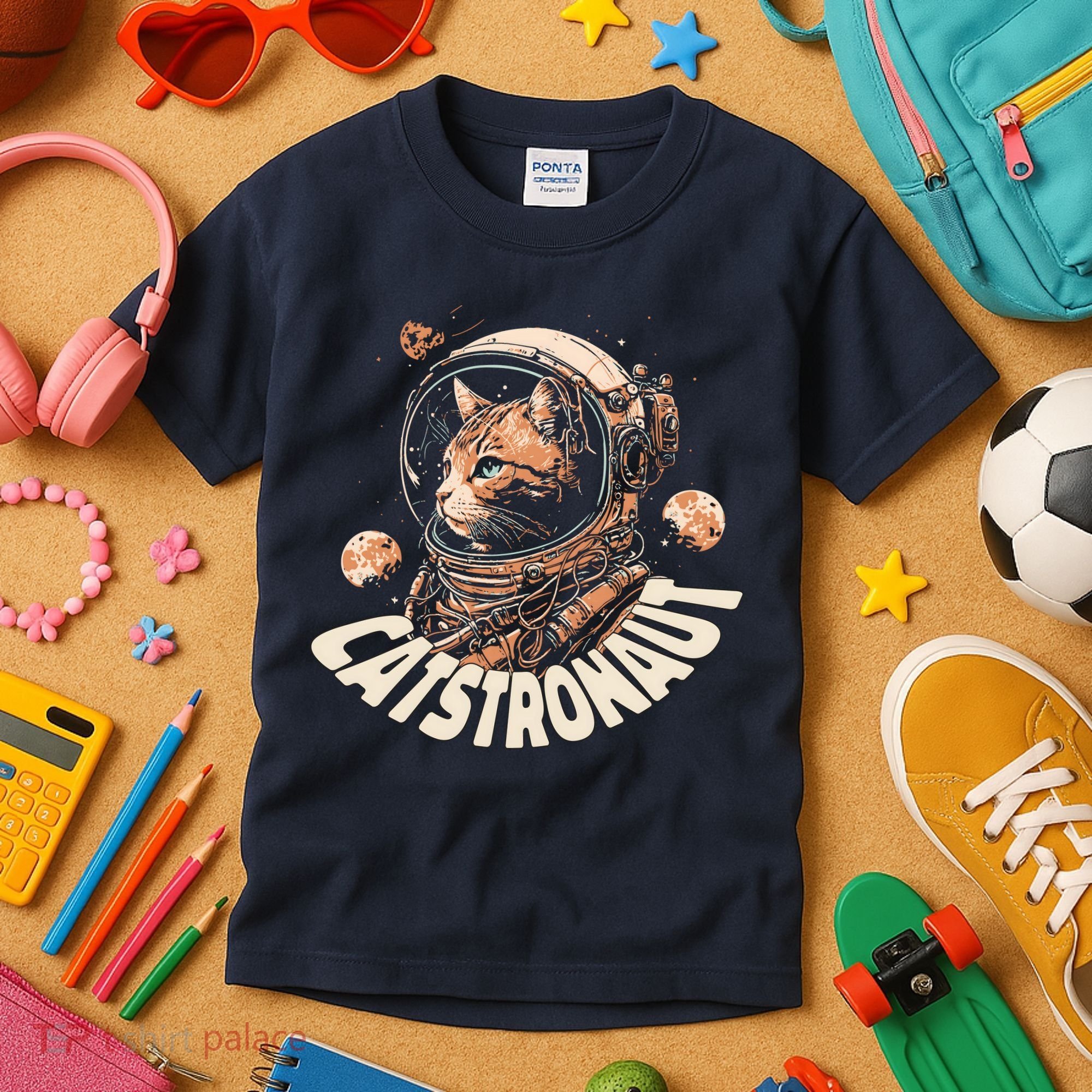 Catstronaut Cat Animal Astronaut Kids T-Shirt