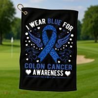 Colon Cancer Awareness Golf Towel thumb 1