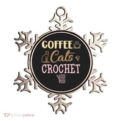 Coffee Cats And Crochet Knitting And Crocheting For Cat Lovers Meaningful Gift Ornament