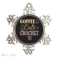 Coffee Cats And Crochet Knitting And Crocheting For Cat Lovers Meaningful Gift Ornament thumb 0