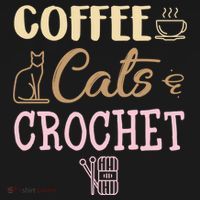 Coffee Cats And Crochet Knitting And Crocheting For Cat Lovers Meaningful Gift Ornament thumb 1