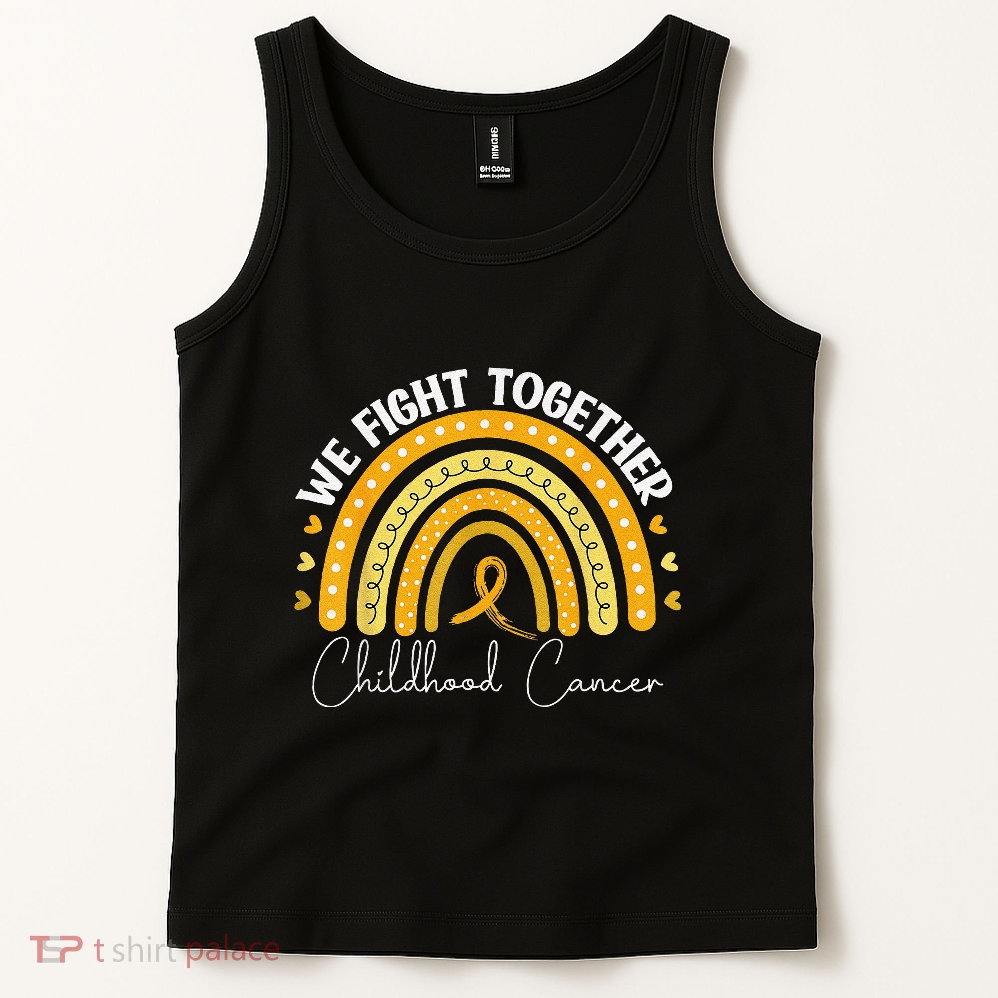 Childhood Cancer Awareness Gold Ribbon Tank Top