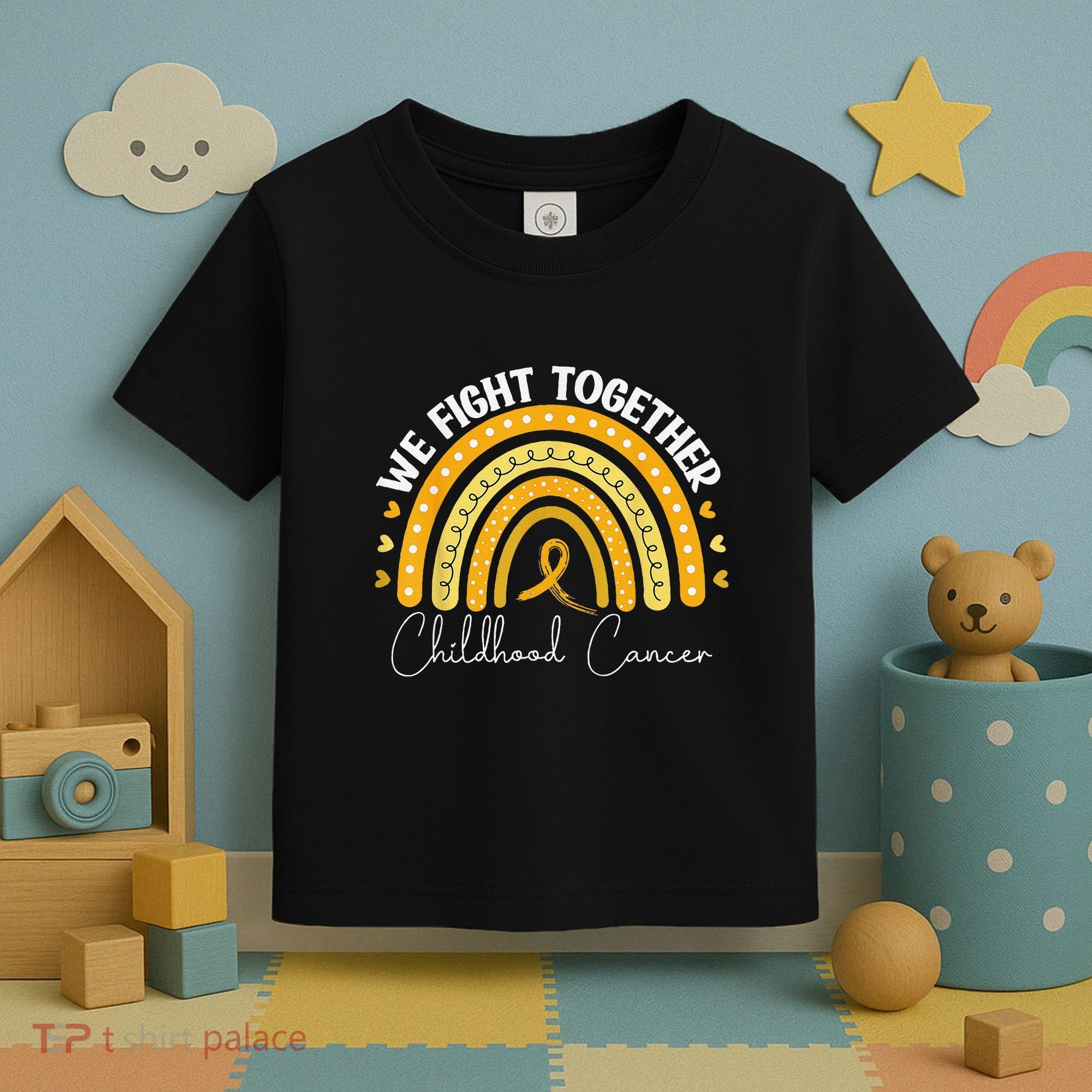 Childhood Cancer Awareness Gold Ribbon Toddler T-Shirt