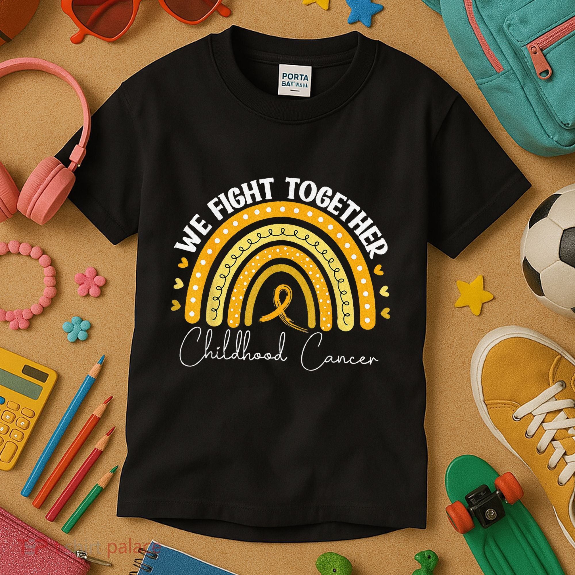 Childhood Cancer Awareness Gold Ribbon Kids T-Shirt
