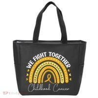 Childhood Cancer Awareness Gold Ribbon Tote Bag thumb 0