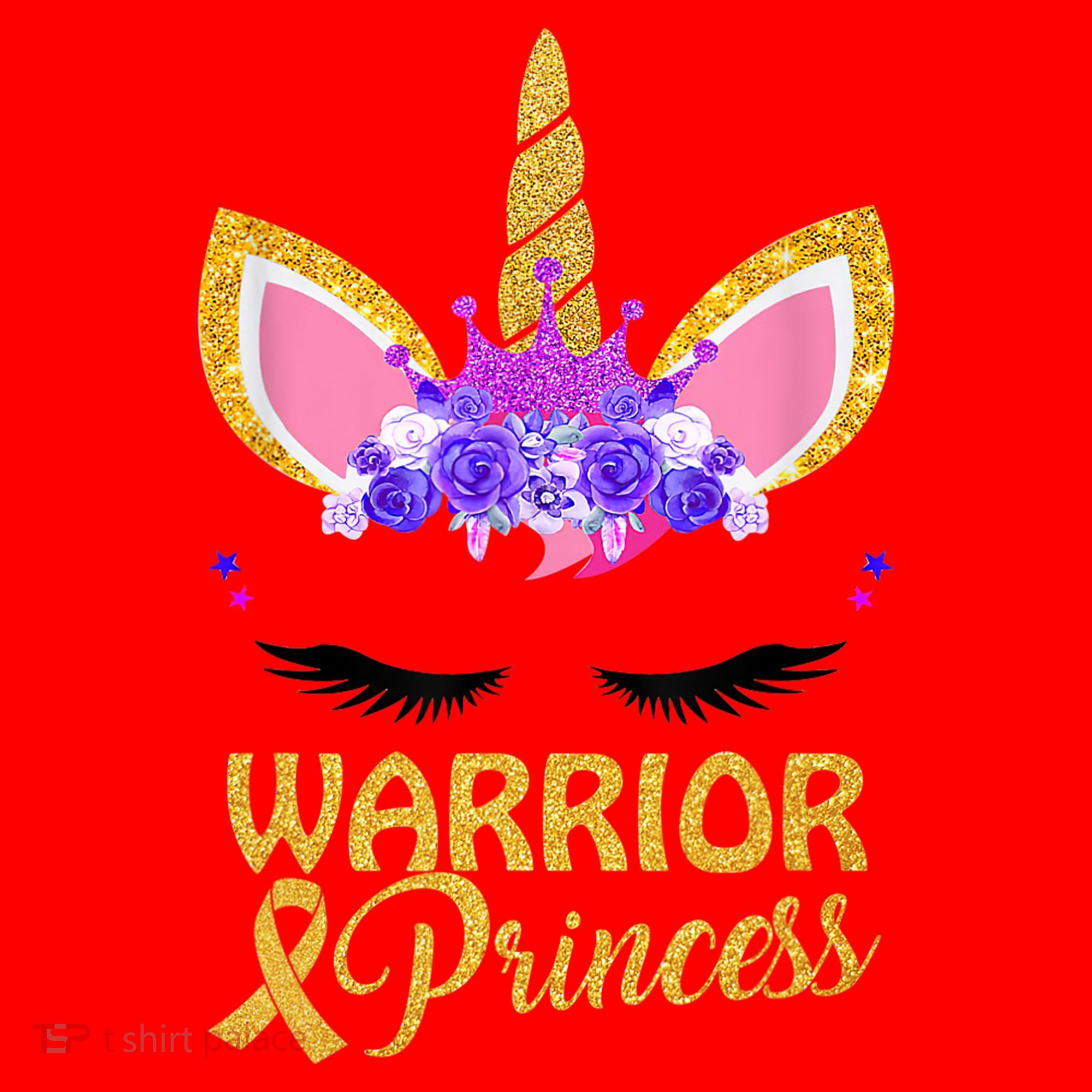 Childhood Cancer Awareness Unicorn Warrior Princess Santa Hat