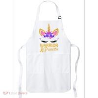 Childhood Cancer Awareness Unicorn Warrior Princess Apron thumb 0