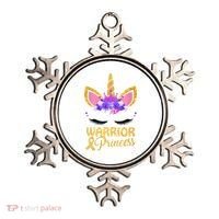 Childhood Cancer Awareness Unicorn Warrior Princess Ornament thumb 0