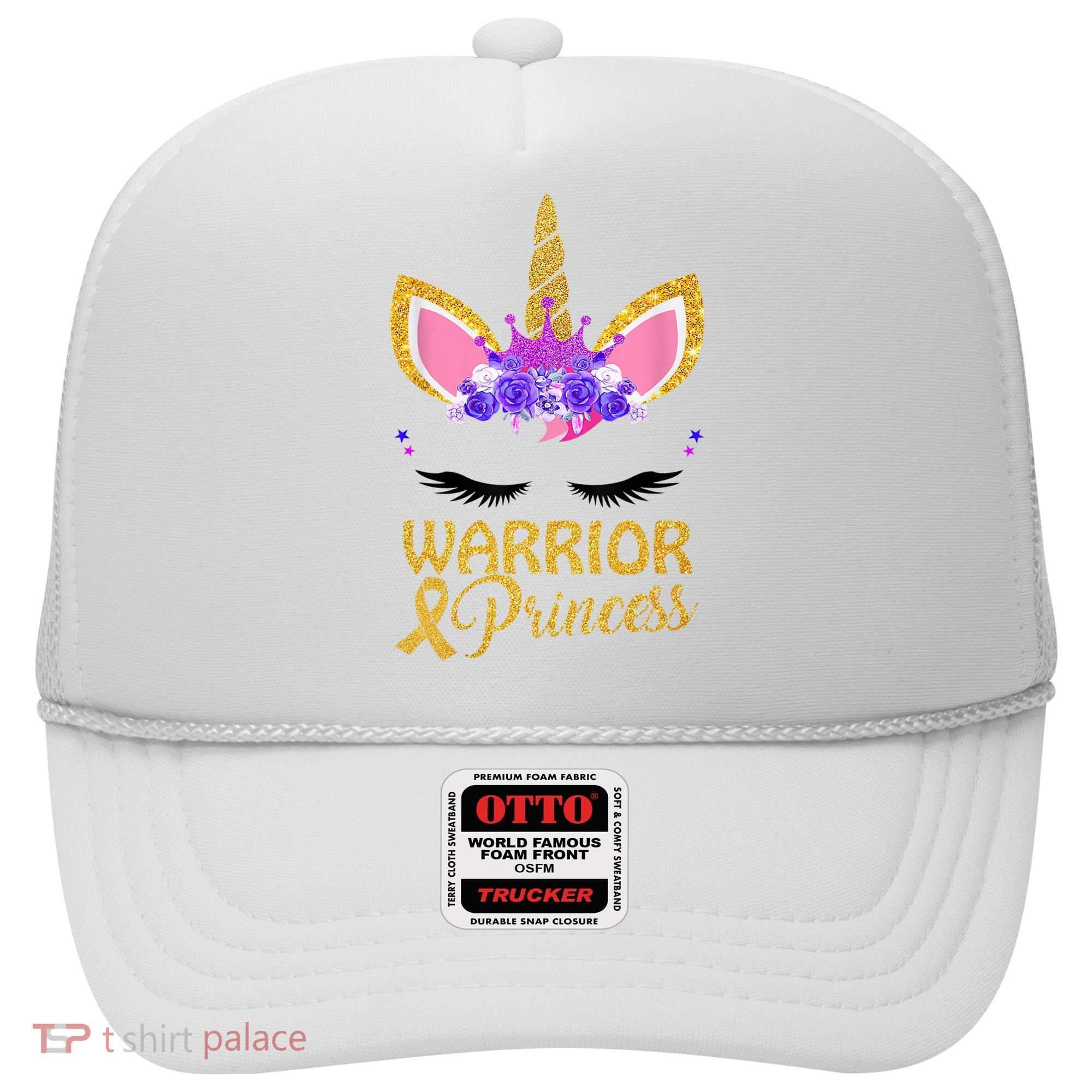 Childhood Cancer Awareness Unicorn Warrior Princess Hat